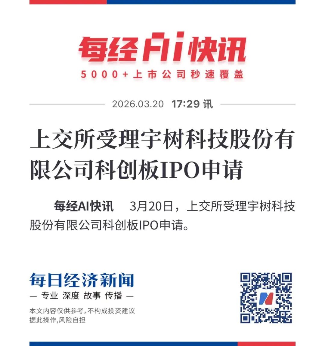 宇树科技科创板IPO获受理 默茨曾参观 王兴兴称机器人百米或超博尔特