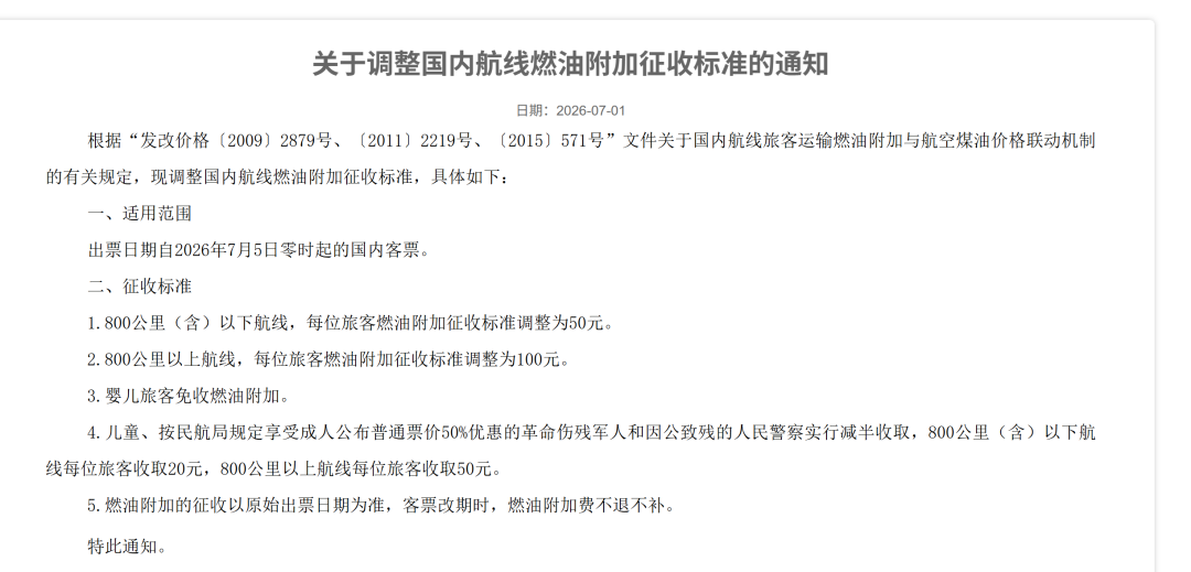 国内航线燃油附加费将大幅下调 wap 第1张-婴之杰 国内航线燃油附加费将大幅下调 (http://www.kingbaby.com.cn/) wap 第1张