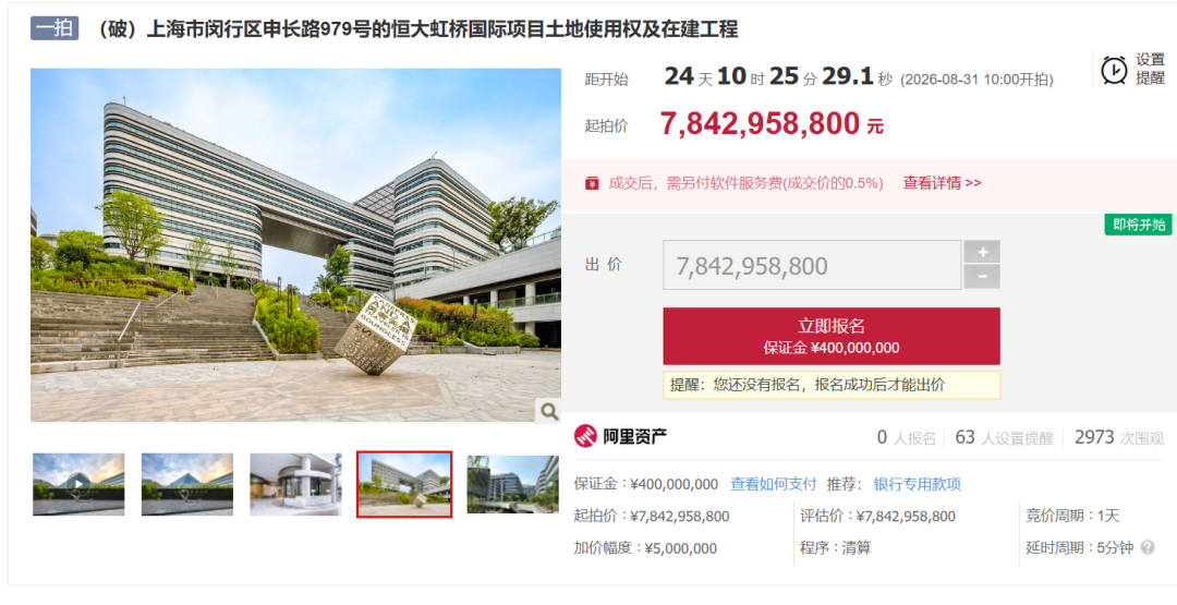 上海“恒大虹桥国际”将被拍卖，起拍价高达78.4亿元！许家印8年前斥巨资买下，烂尾至今 (http://www.kingbaby.com.cn/) wap 第1张