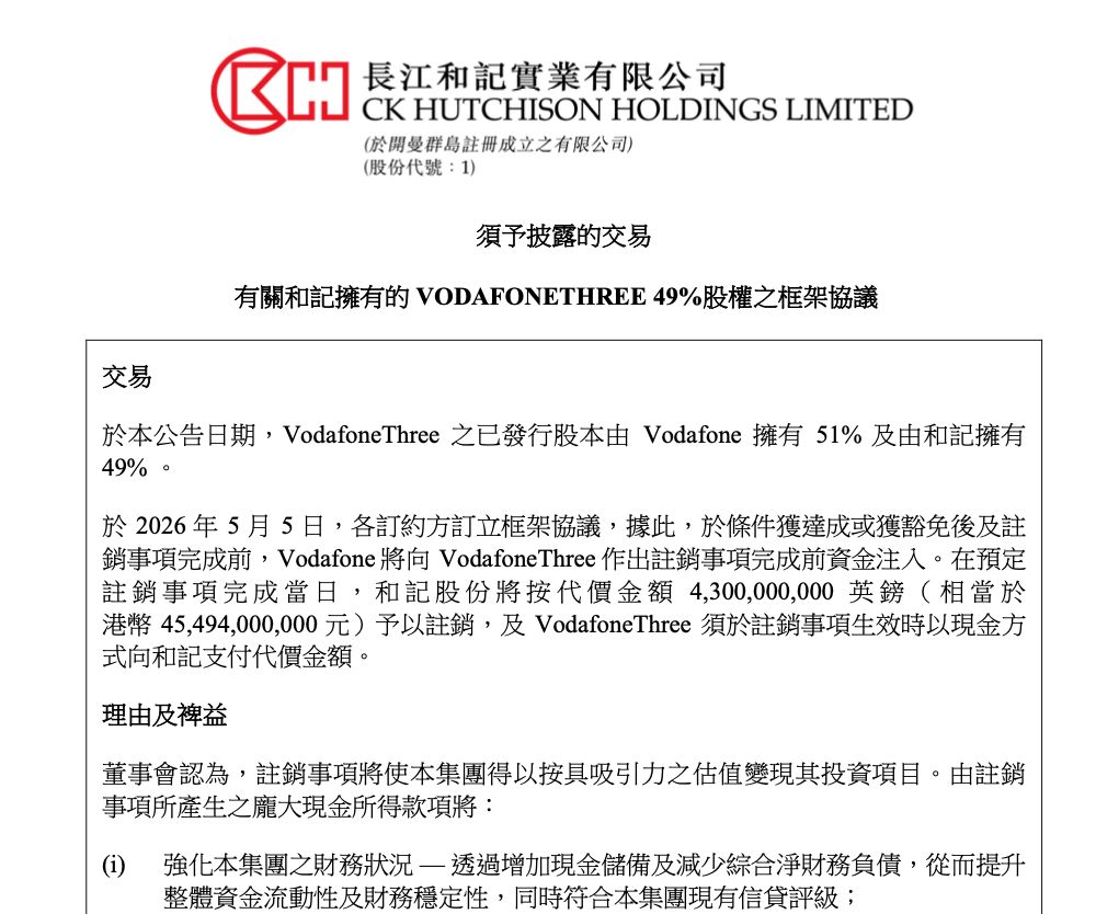 直线拉升！套现约455亿港元，李嘉诚又卖了 (http://dinkfamily.com/) wap 第1张